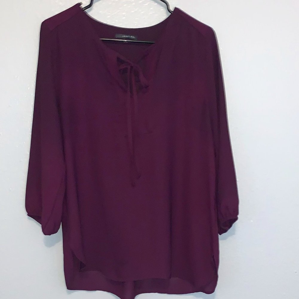 West Kei 100% PolyesterBurgandy   Blouse